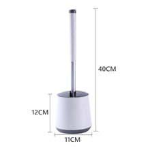 Black & Grey Toilet Brush with Holder